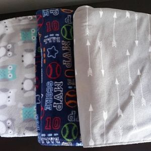 Bundle of 3 small baby blankets